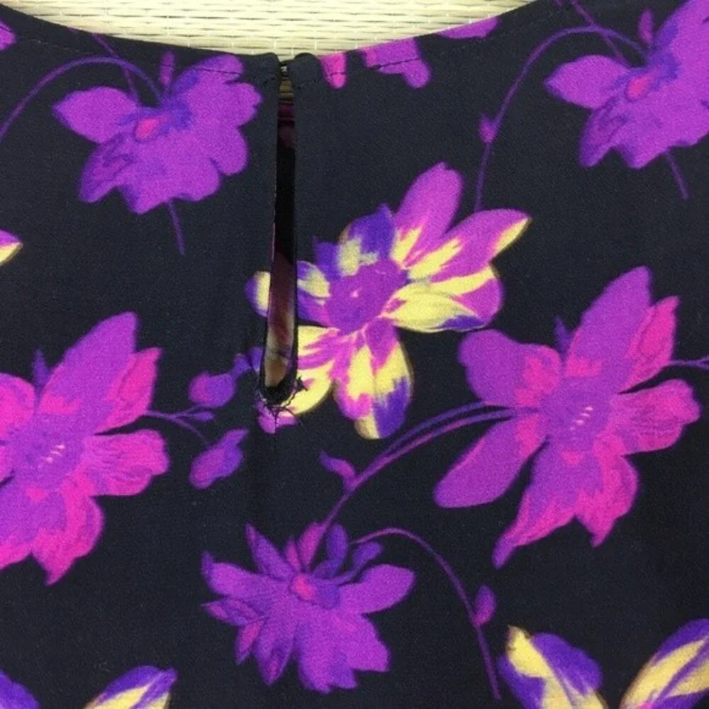 MAJE Ruched Floral Print Crepe Mini Dress Size S